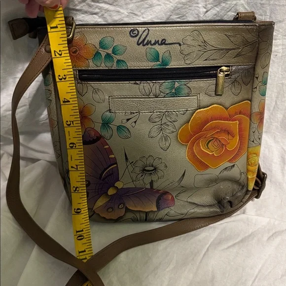 Anuschka Floral Butterfly Women's Bag - Picture 3 of 7